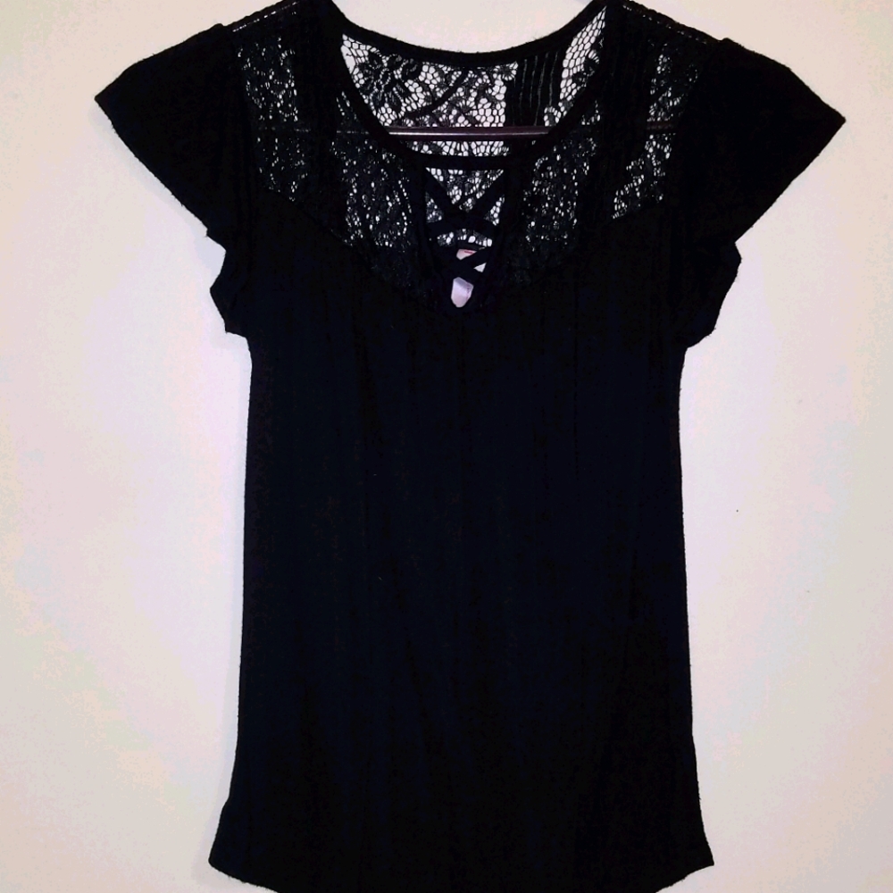 Black/Lace XS Short Sleeve